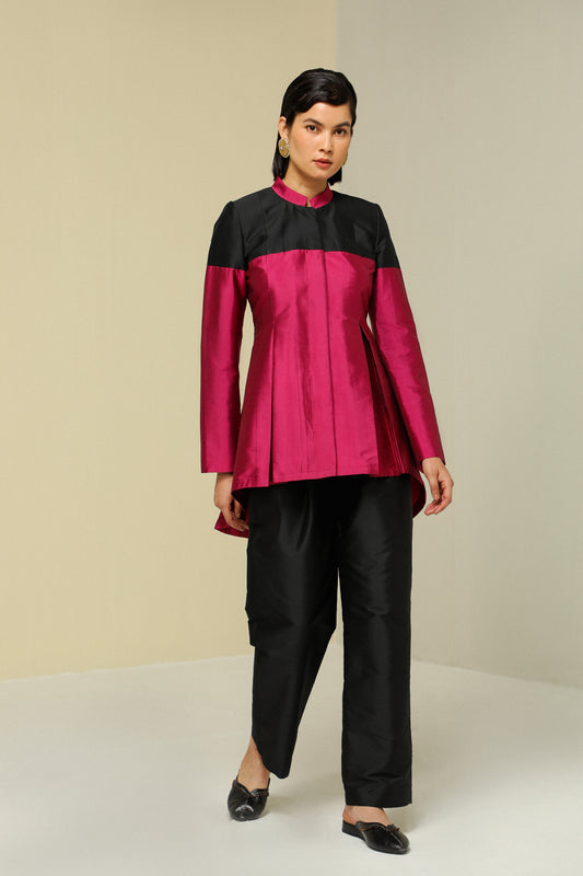 PLUM BAND COLLAR JACKET