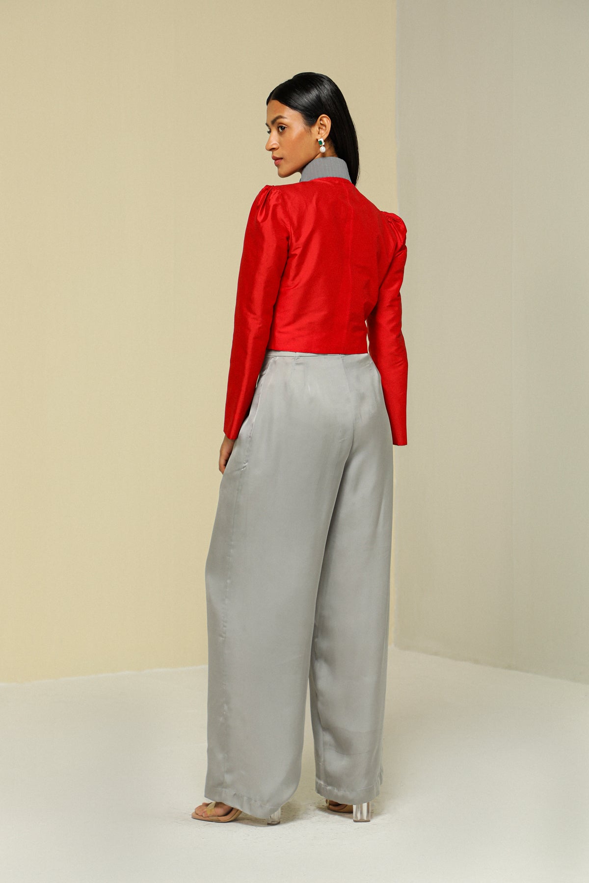 GREY FLOWY PANTS