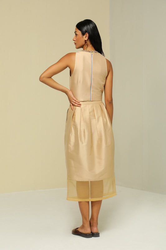 GOLD QUILTED CROP TOP