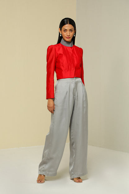 GREY FLOWY PANTS