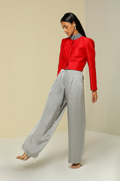 GREY FLOWY PANTS