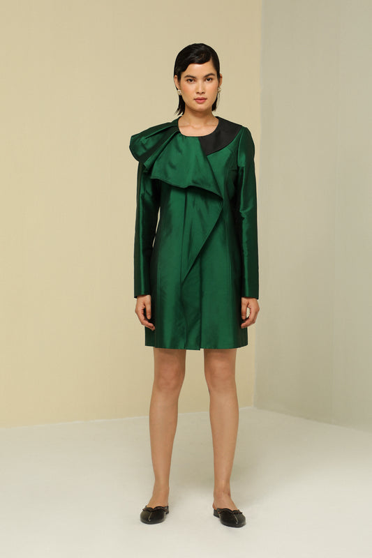 GREEN RUFFLE JACKET