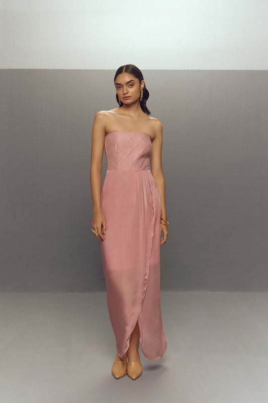 PINK WRAP DRESS