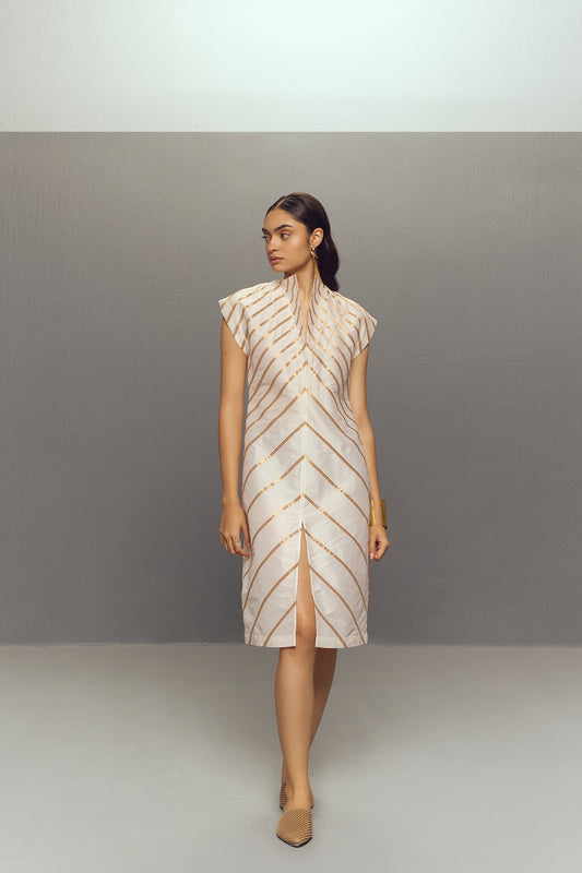 WHITE RIPPLE DRESS