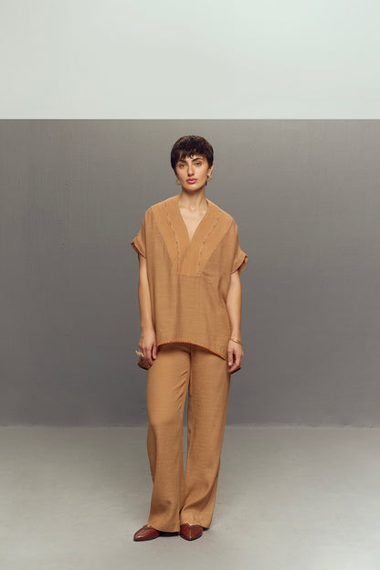 CREPE LINEN PANTS