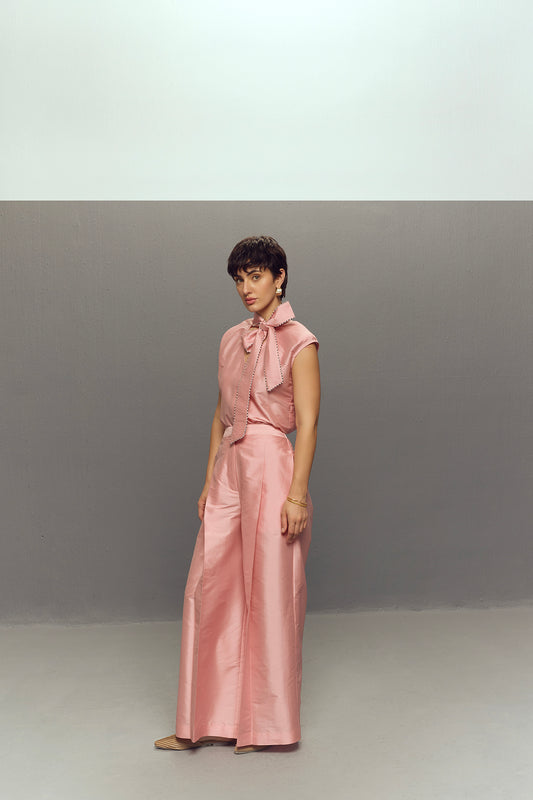 PINK BOW TOP SET